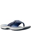 CLARKS WOMENS FLAT STRAP SANDAL - NAVY